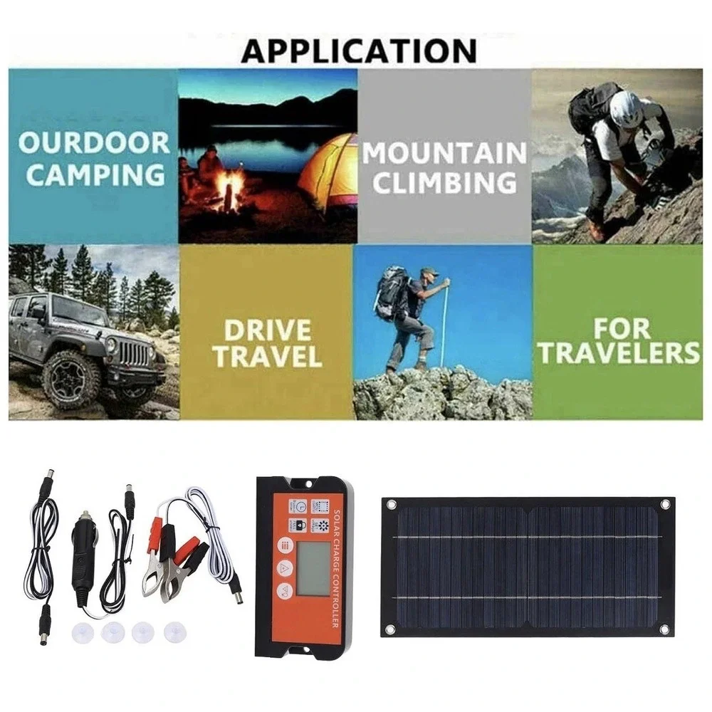 600W Solar Panel Kit 100A Controller Solar Panel Kit With Extension Cable Batter